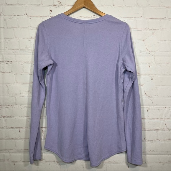 Duluth Trading Shirt Womens Small Purple Thermal Crew Neck Waffle Knit - Picture 8 of 8